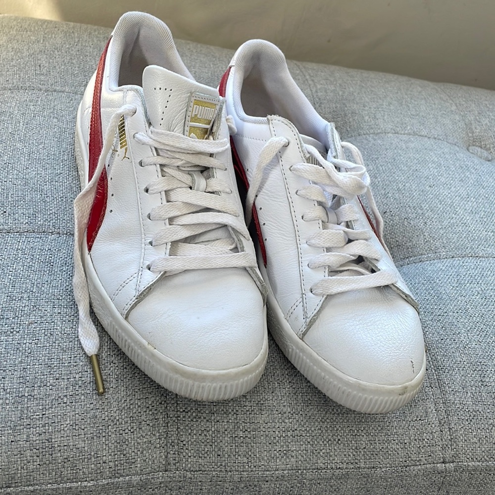 Puma White Leather Clyde